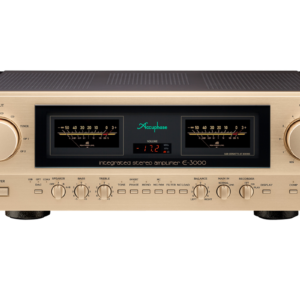 Accuphase versterker E-3000 klasse AB amplifier integrated voorkant front knoppen knobs volume