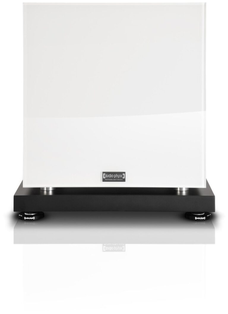Audio Physic RHEA III 3 third generation 3rd Subwoofer white glass wit glas